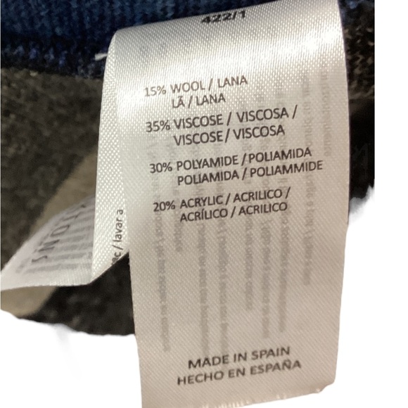 Diktons Barcelona Wool Blend Colorblock Jacket Cardigan cream blue gray - Picture 5 of 8